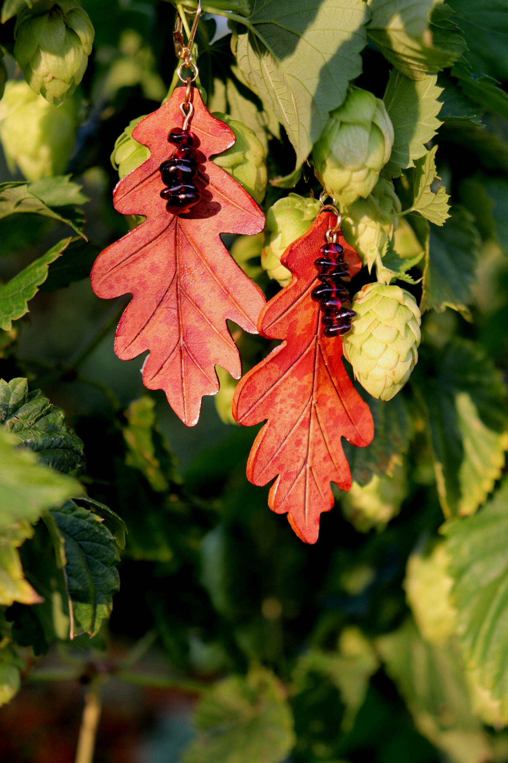 Náušnice Ancient Oak s granáty - Obrázek 2